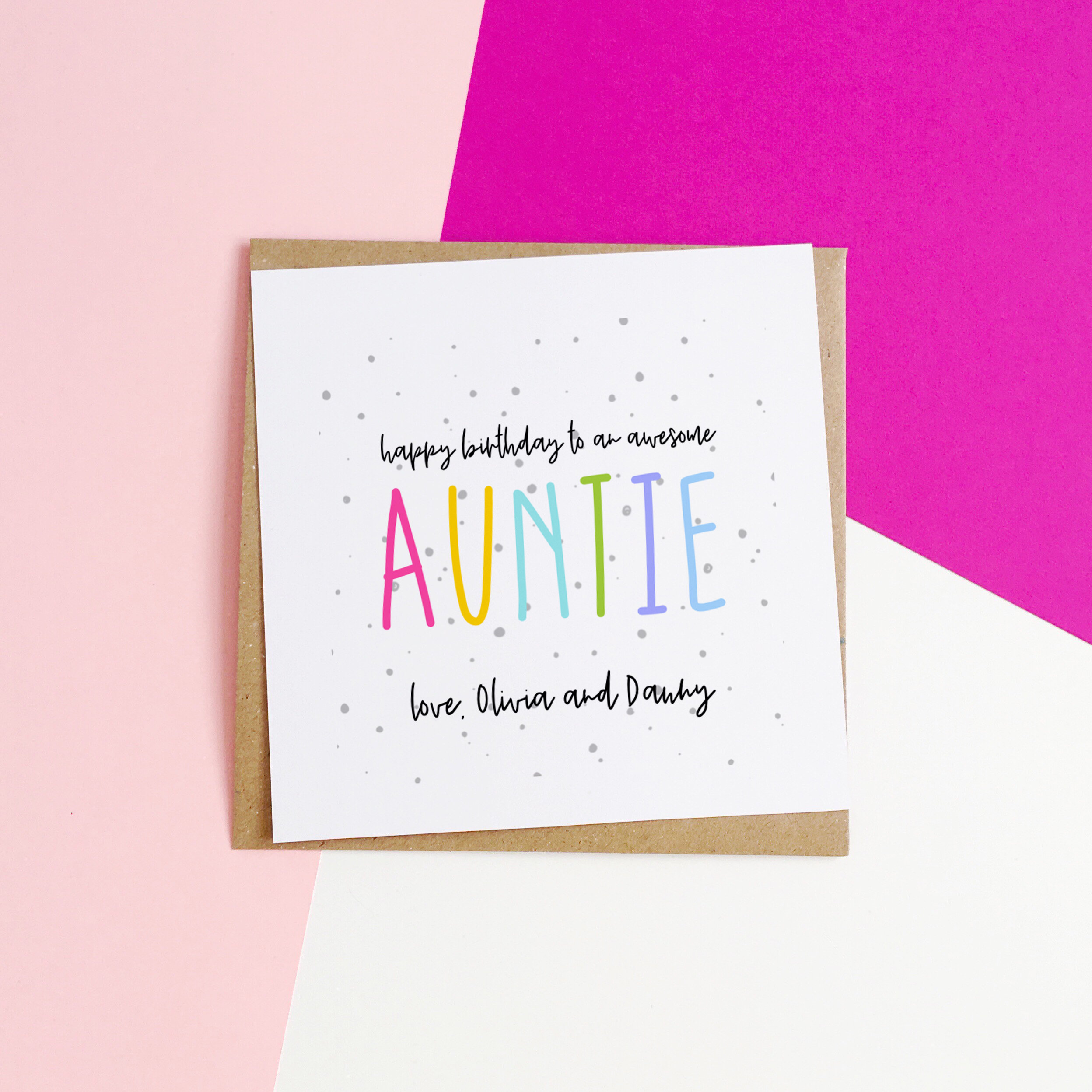 personalised auntie birthday cards
